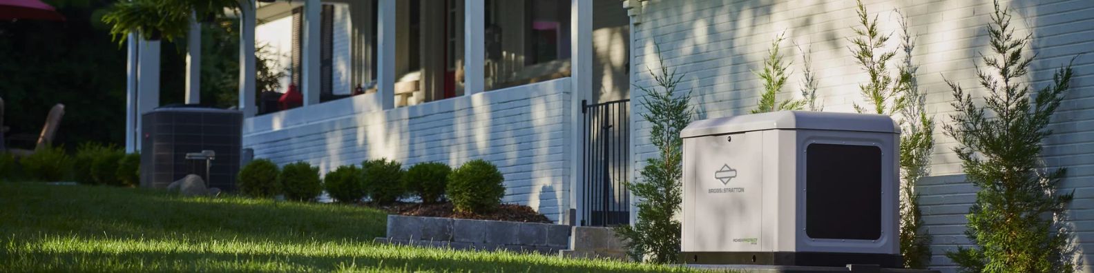 Briggs & Stratton home standby generators installed outside a Boulder County home to keep systems working properly when utility power is lost