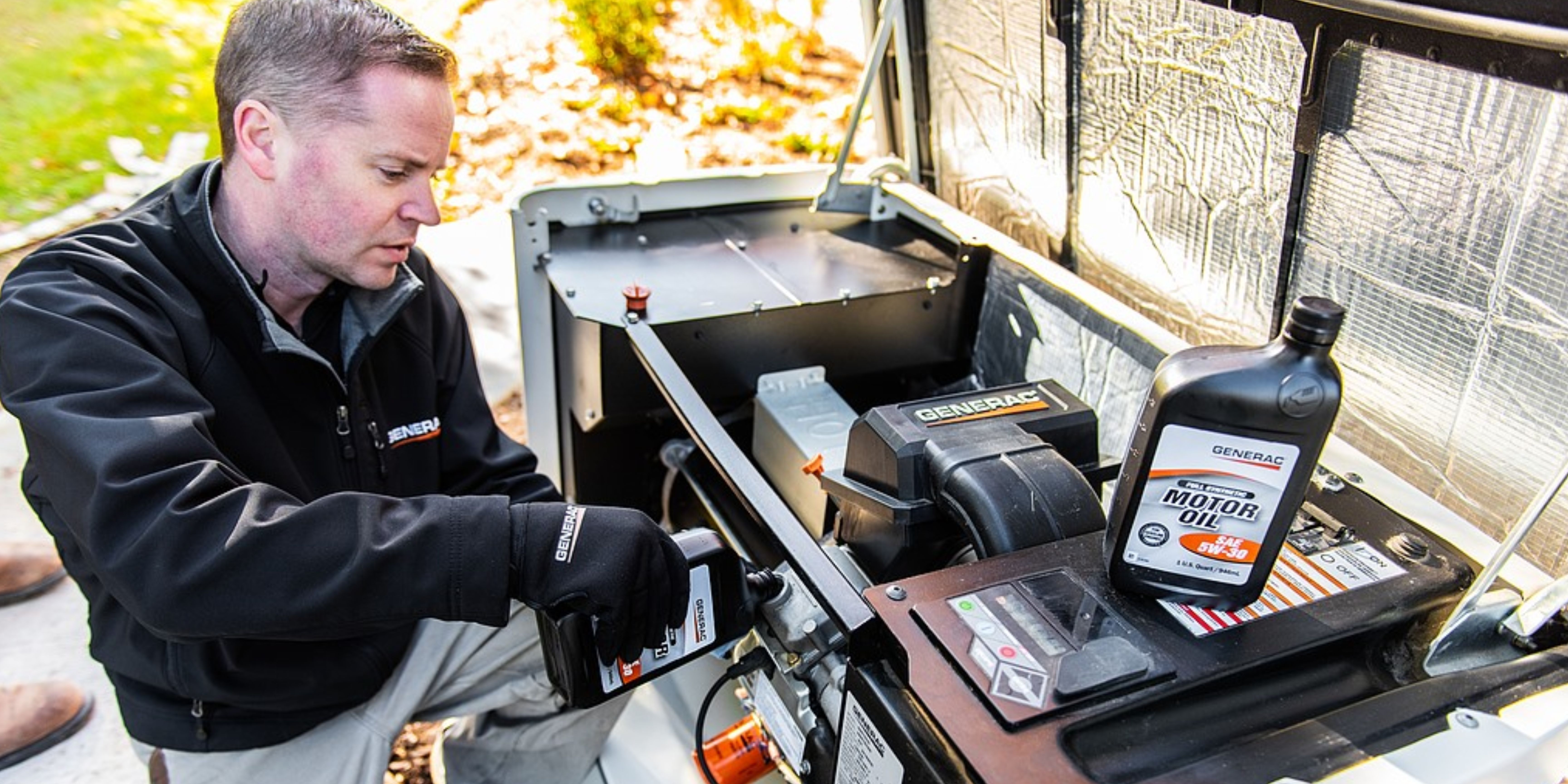 1st Choice Electrical Service offering Generac generator maintenance and repairs Technician performing preventive maintenance on a Generac generator in Jamestown to ensure year-round performance