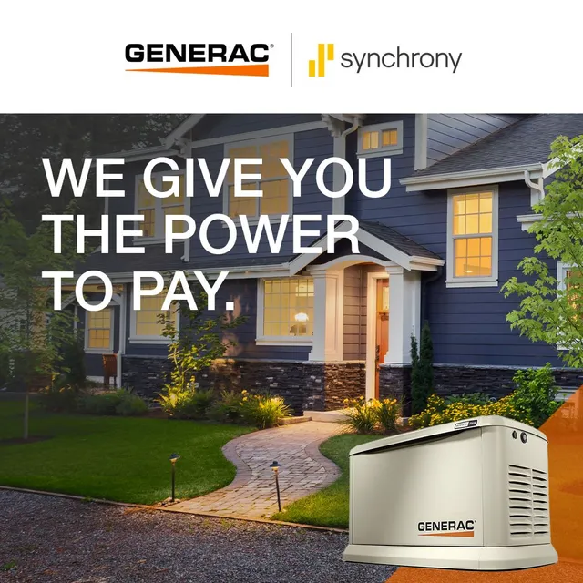 flexible payment options With Synchrony Financing, flexible payment options make it easier to install the generator you need without placing unnecessary pressure on your finances.